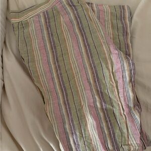 ETRO Striped Multicolor Linen Pants - Size 46